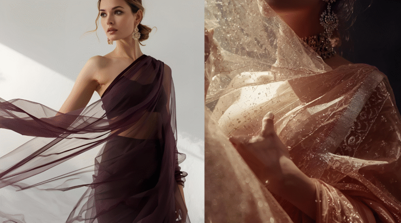 Organza Saree: The Epitome of Sheer Elegance:            