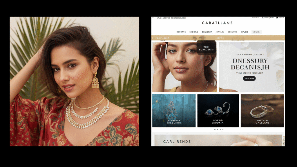 CaratLane Diamond Pendant Necklace with Minimalist Design